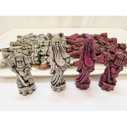 204 - Resin oriental style chess set