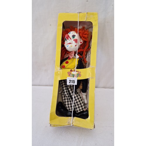 215 - Boxed Pelham clown puppet