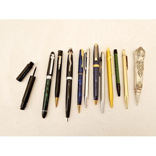 230 - Collection of twelve various ball point pens etc