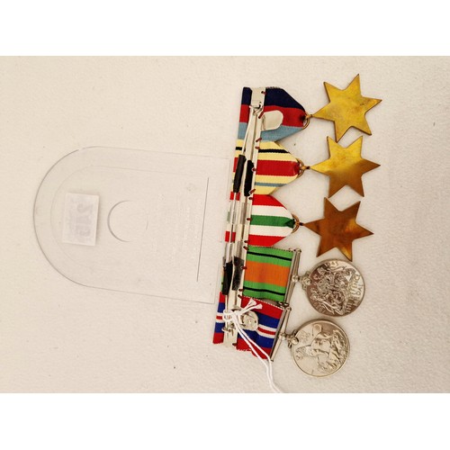 245 - GB WWII group of five, 1939-45 Star; Africa Star with 1st Army clasp; Italy Star; War & Defence Meda... 