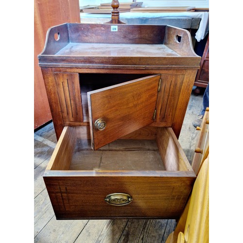 370 - Late Victorian wash stand with pot cupboard and drawer