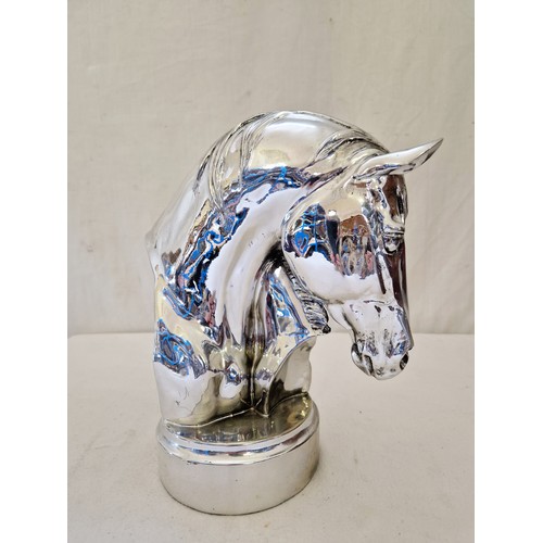 115 - Metal equine mare and foal bust