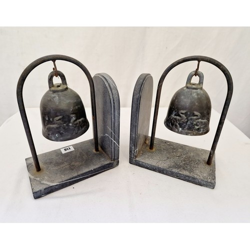 118 - Pair of hanging bell book ends