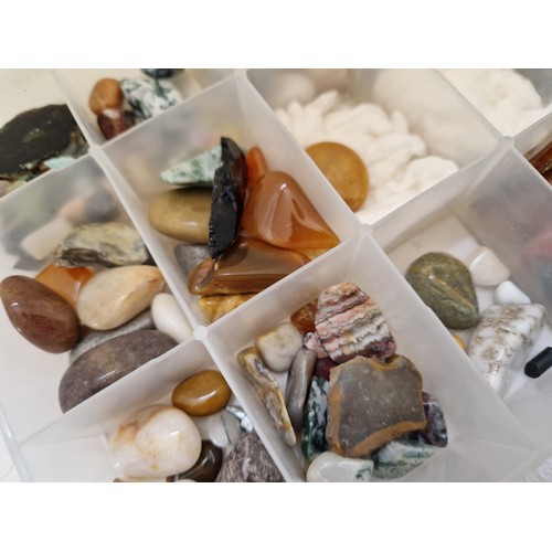 137 - Collection of polished pebbles and geological samples