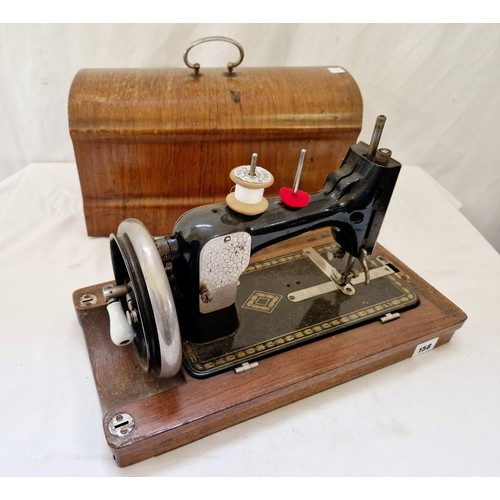 158 - Vintage cased Vesta sewing machine