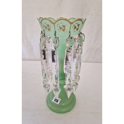 173 - Victorian glass table lustre