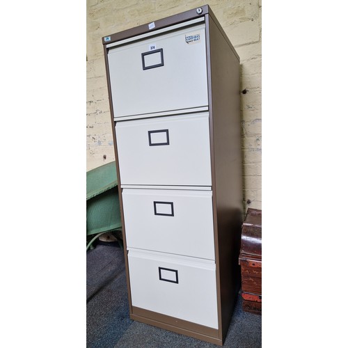 374 - Modern steel 4-drawer filing cabinet