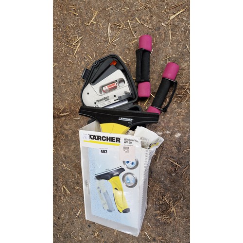 402 - Karcher Window Vac, staple gun etc.