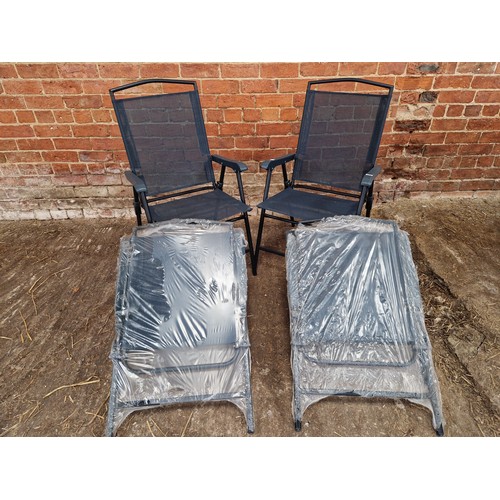 408 - Four folding garden chairs (as new)