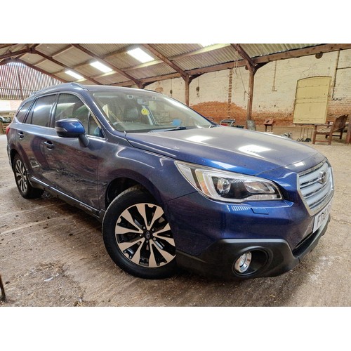 436 - Subaru Legacy Outback 2015 Reg. FT15 SUY Dark Blue c.117k miles, automatic, 2 ltr, MOT 04/2025. Good... 