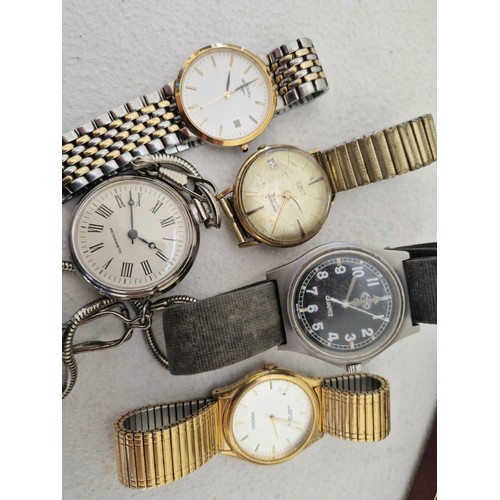 231 - Four various gents wristwatches, cased Rotary; vintage Swiss Antigone; Sekonda; quartz military and ... 