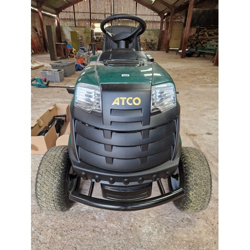 564 - Atco GT30H ride-on lawnmower, purchased new 2019, garage stored