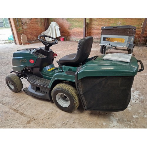 564 - Atco GT30H ride-on lawnmower, purchased new 2019, garage stored