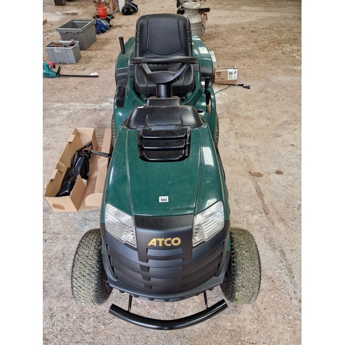 564 - Atco GT30H ride-on lawnmower, purchased new 2019, garage stored