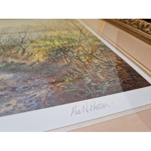 23 - Two Ltd Ed landscape prints signed on the mount The Farmland by Ron Folland and Figures & Chickens b... 