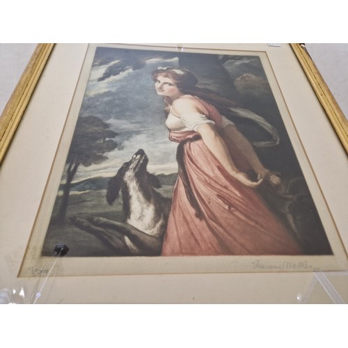 25 - Two colour prints of 18th century ladies