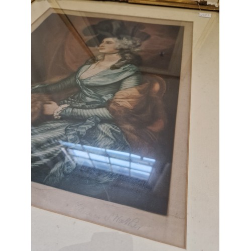 25 - Two colour prints of 18th century ladies