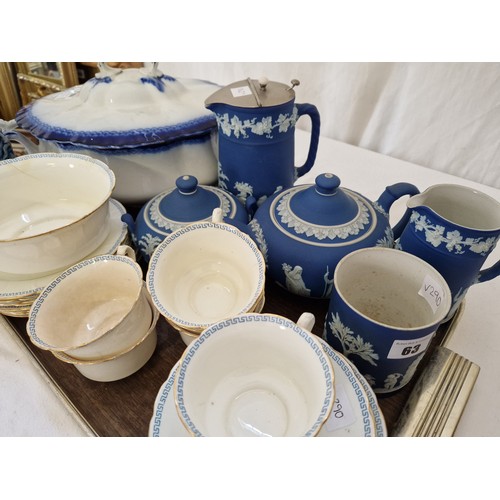 63 - Various tea and dinnerware incl. jasperware