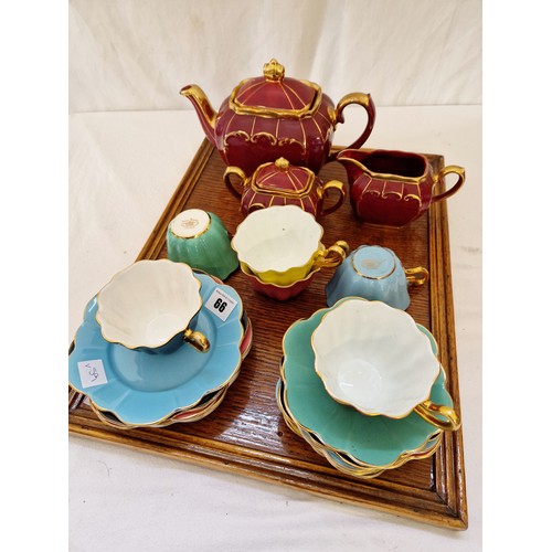 66 - Qty of Royal Stuart frilly cups and saucers and Sadler tea set