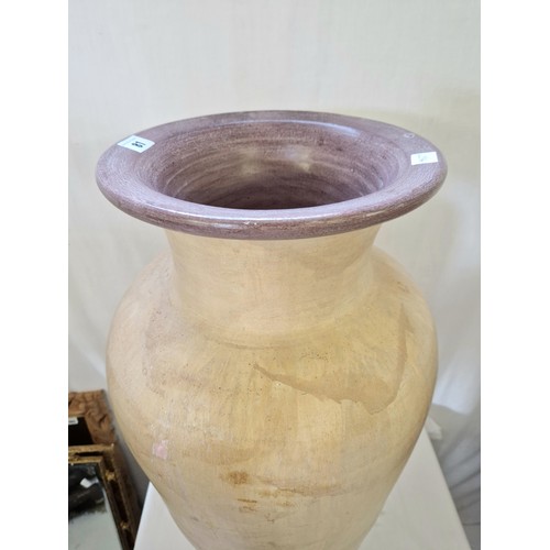 81 - Tall pottery conical vase approx. 100cm tall