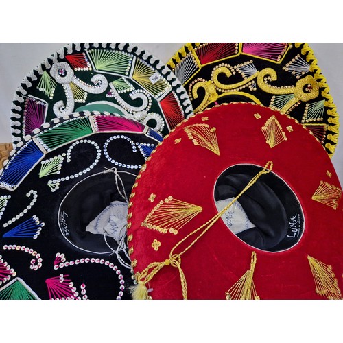 136 - Four colourful sombreros