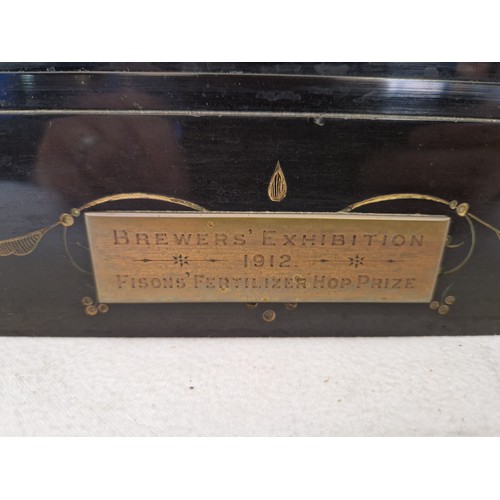 181 - French black slate mantel clock, with marble decorative inserts and brass presentation plaque