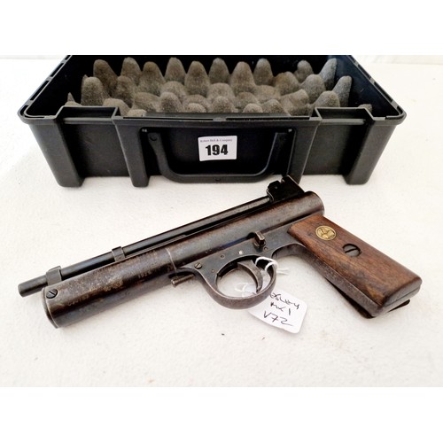 194 - Webley MK1 pistol 1.77