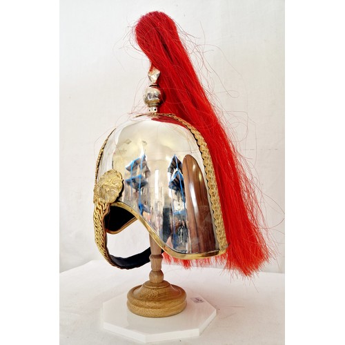 208 - Blues and Royals officer's helmet on stand