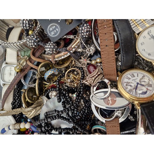 227 - Quantity of costume jewellery and gents wristwatches