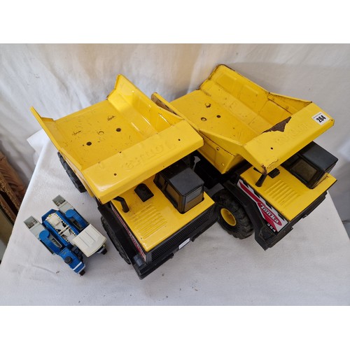 264 - Pair of vintage 354 Tonka dumper trucks