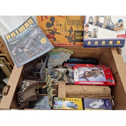 265 - Quantity of toys and models incl. diecast Lancaster and Spitfire; Model Batmobile etc