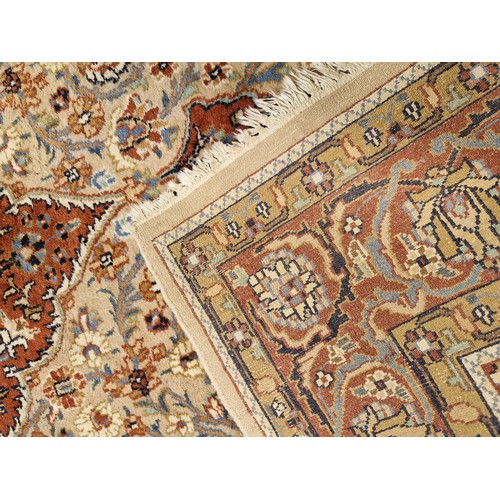 291 - Afghan floral rectangular woollen rug approx. 205cm x 125cm