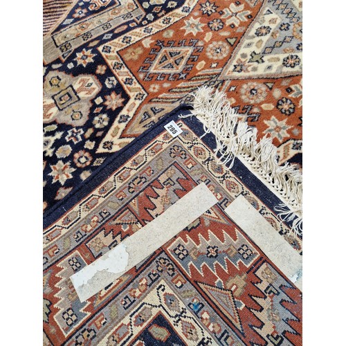 295 - Colourful Afghan rectangular woollen rug approx. 266cm x 189cm