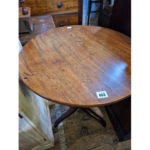 403 - 19th century mahogany circular tilt-top occasional table