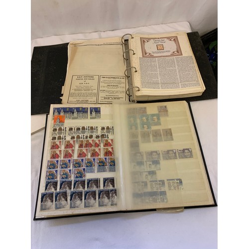 21 - Album of 'Stamps that never were,' a black stock album of used GB stamps and a booklet of stamps for... 