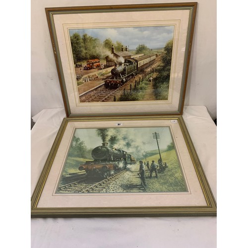 37 - Two Don Breckon steam rail prints