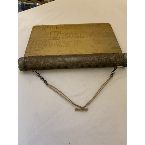 167 - Vintage Royal Enfield spares counter, illuminated sign approx. 39cm x 28cm