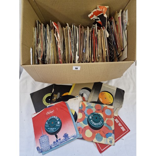 10 - Vinyl, box of mixed 7