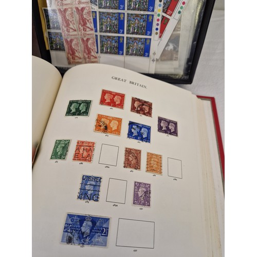 17 - Windsor GB stamp album sparsely filled and a box of part mint sheets with traffic lights