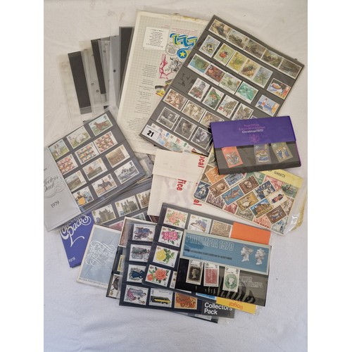 21 - Qty of predominantly GB mint stamps and album sleeves