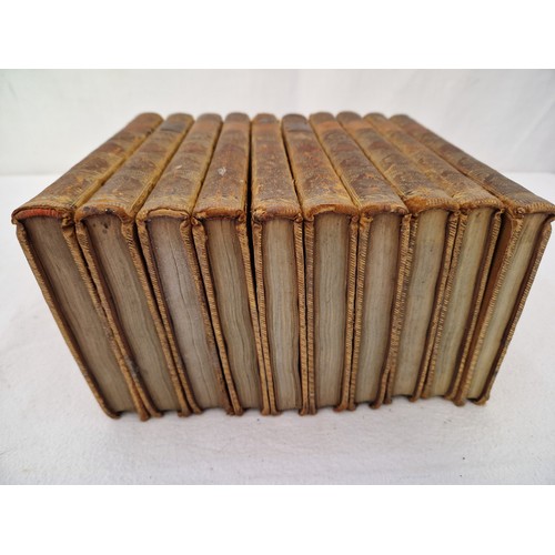 27 - Sterne's Poetical Works in 10 calf bound volumes, 1783