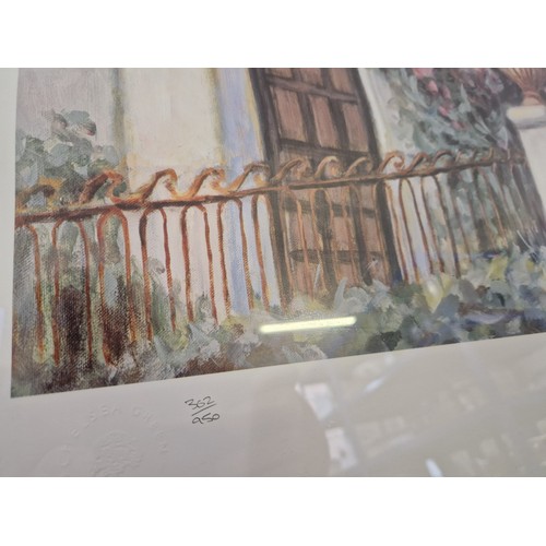 43 - Signed Ltd Ed print 'A balcony in Monaco' by Matthew Albert Miles 662/950 signed on the mount and co... 