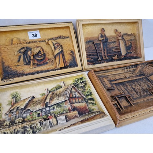 39 - Four Osborne Ivorex plaques 