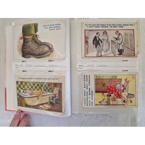 6 - Album of approx. 200 standard-size humorous and comic postcards including Sapphire/Quip, Mike, Bob W... 