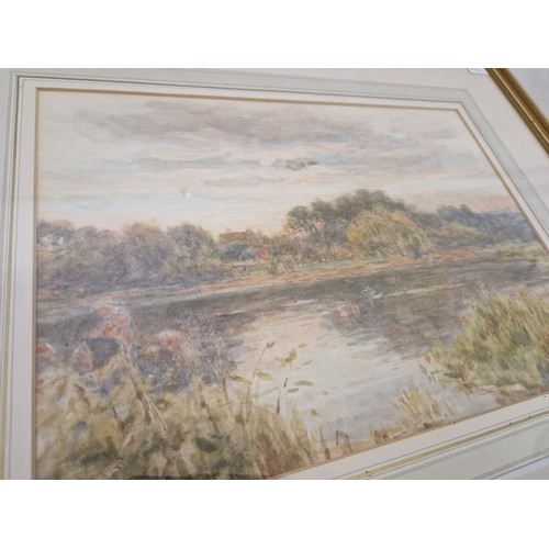 32 - Francis H Eastwood RA (1855 - 1908) attributed, unsigned watercolour of a cottage by a lake approx. ... 