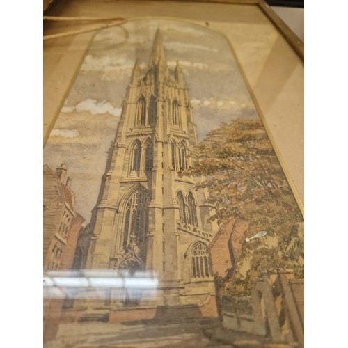 45 - Five various prints and originals incl. a watercolour study of shot game, watercolour study of St Ja... 