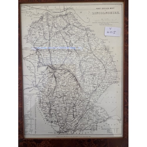 18 - Four various coloured maps of Lincolnshire and Boston