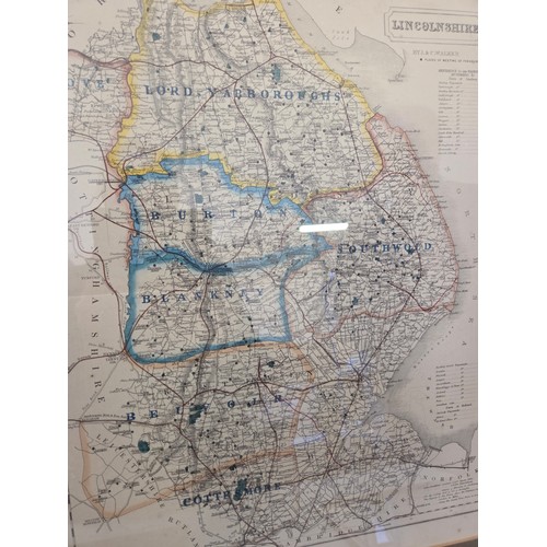 18 - Four various coloured maps of Lincolnshire and Boston