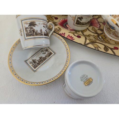 43 - Collection of tea, coffee and commemorative ware incl. 5 Richard Ginori coffee cans and 5 saucers (s... 