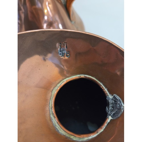 133 - Set of seven Victorian graduated copper measures; gallon to half gill